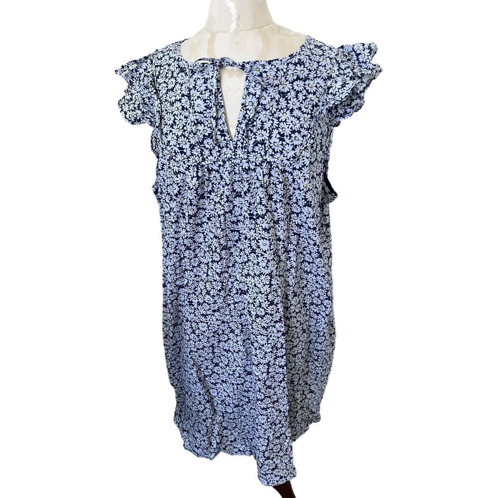 J.Crew Short Sleeve Floral Print Ruffle Dress Size 20